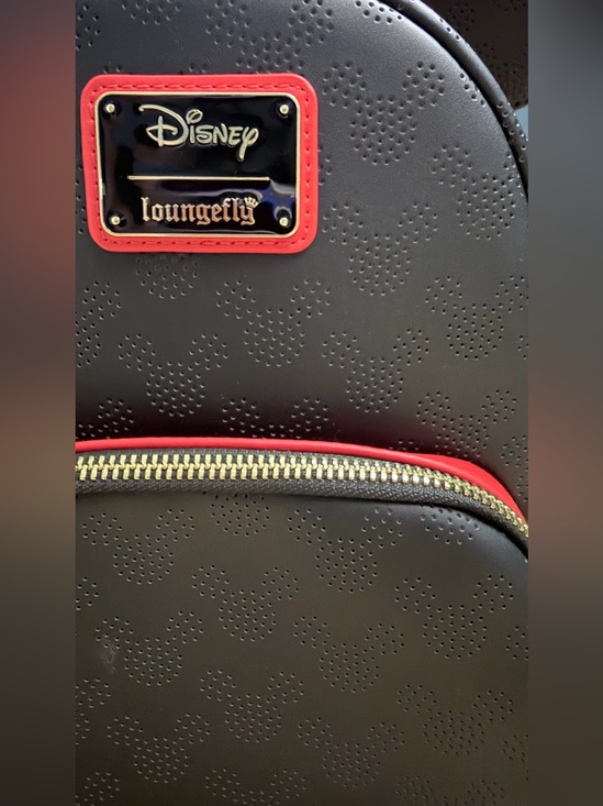 Loungefly Black and Red Disney Mickey Ear Mini Backpack